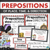 Prepositions Worksheet & Prepositional Phrases Task Cards 