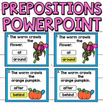 Preview of Prepositions No Prep PowerPoint for Grades 1 and 2
