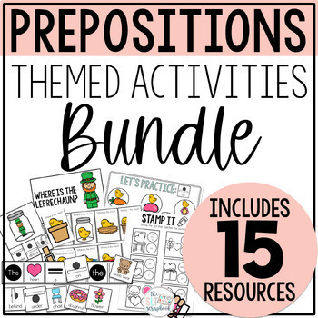 Preview of Prepositions Activities - Themed Spatial Concepts Activities for Speech Therapy