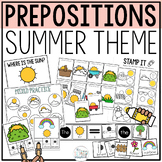Prepositions Activities for Speech Therapy - Summer Themed