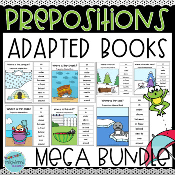 Preview of Prepositions Adapted Book & Activities -  THEMED MEGA BUNDLE