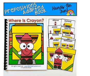 Preview of Prepositions Adapted Book And Activities