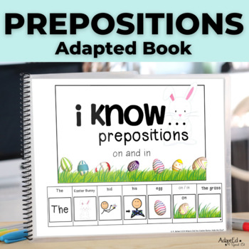 Preview of Prepositions: Adapted Book Easter Bunny