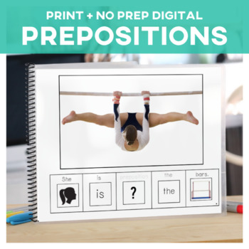 Preview of Prepositions: Adapted Book Gymnastics