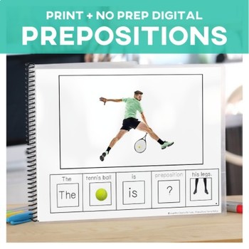 Preview of Prepositions: Adapted Book Tennis