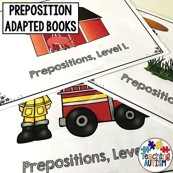 Preview of Prepositions |  Adapted Books for Special Education