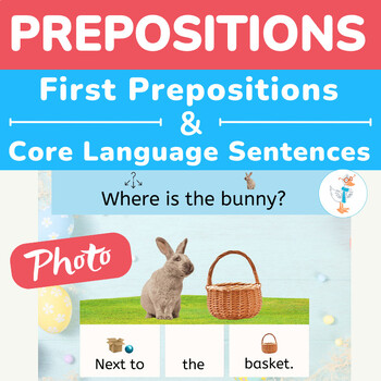 Preview of Prepositions: Adapted Easter Book -Where is the bunny? - Photo Visual Supports