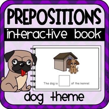Preview of Prepositions Adapted Interactive Book (Dog Theme) for Special Education