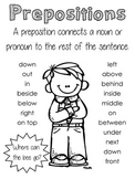 Prepositions Anchor Chart