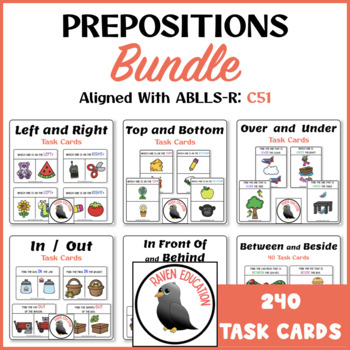 Preview of Prepositions BUNDLE (240 Task Cards)