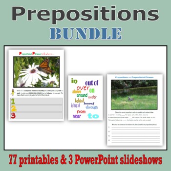 Preview of Prepositions BUNDLE