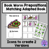 Prepositions Book Worm Back to School Matching Adapted Boo