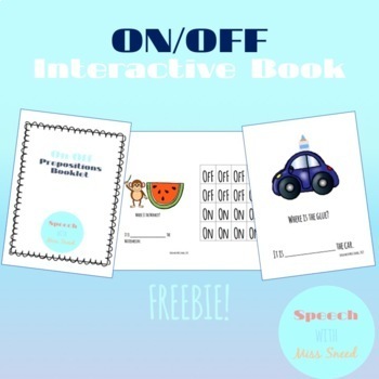 Preview of Prepositions Booklet: On/Off