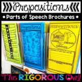 Prepositions Brochures - Parts of Speech & Grammar Activities