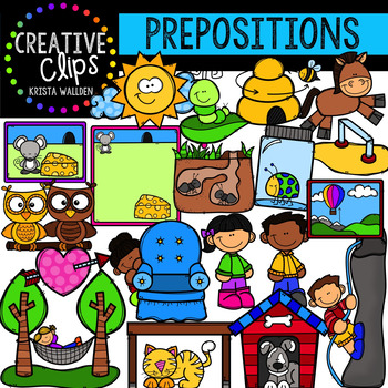Preview of Prepositions Clipart {Creative Clips Digital Clipart}