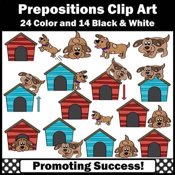 Preview of Prepositions Clipart Spatial Concepts Speech Therapy Clip Art Commercial Use