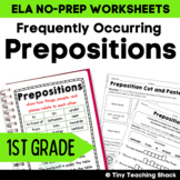 Prepositions Common Core Practice Sheets L.1.1.I