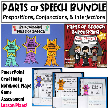 Preview of Prepositions, Conjunctions and Interjections: Parts of Speech Bundle