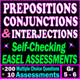 Prepositions, Conjunctions, Interjections Self-Checking Te
