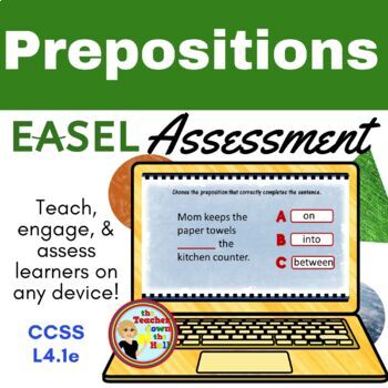 Preview of Prepositions Easel Assessment - Digital Preposition Activity