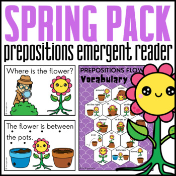 Preview of Prepositions Emergent Reader {Spring}