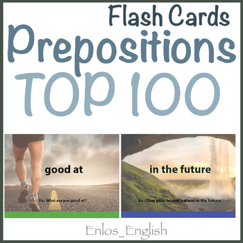 Preview of Prepositions Flash Cards Taboo ESL