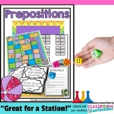 Prepositions Game Grammar Center 3rd 4th 5th Grades