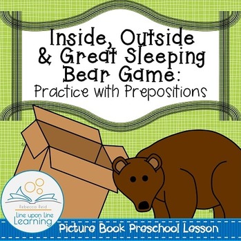 Preview of Prepositions Game (Preschool Picture Book Lessons)