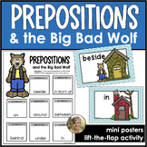 Prepositions: The 3 Little Pigs & Big Bad Wolf Position Wo