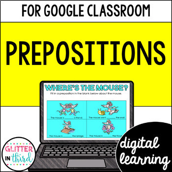 Preview of Prepositions Grammar Activities for Google Classroom Digital