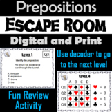 Prepositions Activity: Escape Room Grammar Review Game