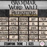 Prepositions Grammar Word Wall or Bulletin Board - Steampu