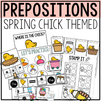 Preview of Prepositions Activities for Speech Therapy - Spring Themed Spatial Concepts