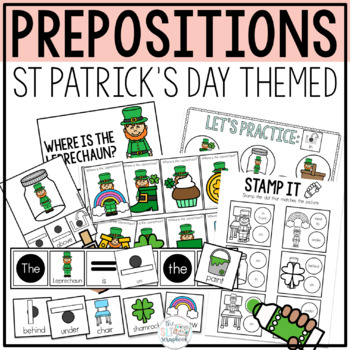Preview of St Patrick's Day Prepositions Activities- Spatial Concepts- Speech Therapy
