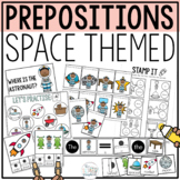 Prepositions Activities for Speech Therapy - Space Themed 