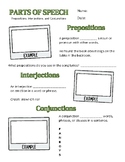 Prepositions, Interjections, Conjunctions Guided Notes: Pa