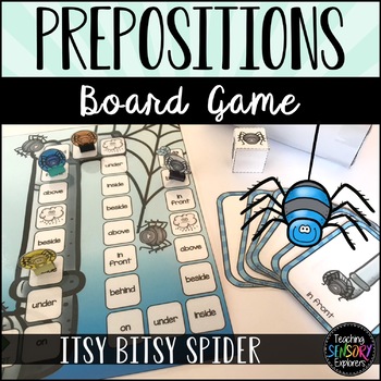 Preview of Prepositions Itsy Bitsy Spider Board Game (Special Education)