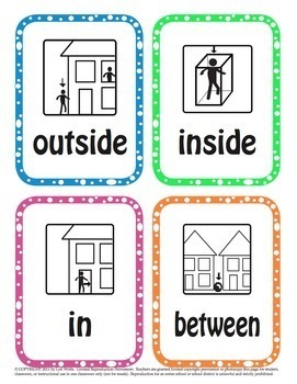 prepositions grade 1st kindergarten