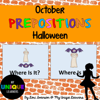Preview of Prepositions- October- Halloween