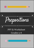 Prepositions PPT, Worksheet, and Quiz
