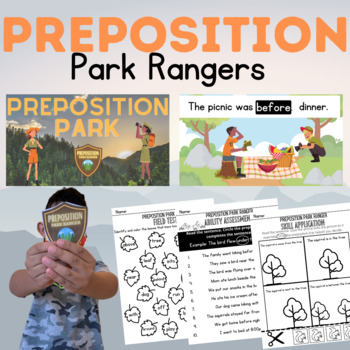 Preview of Prepositions Park Ranger Mini Unit - Lesson, Activities, Games, and MORE!
