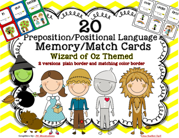 Preview of Prepositions - Positional Language Memory Matching Cards