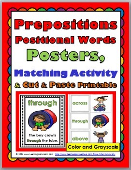 Preview of Prepositions Positional Words