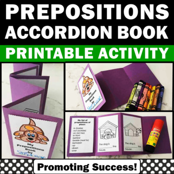 Preview of Prepositions of Place Prepositional Phrases Spatial Concepts Craftivity Booklet