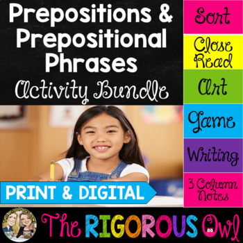 Preview of Prepositions & Prepositional Phrases Activities - Literacy Centers