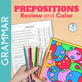 Prepositions & Prepositional Phrases Color by Code Activit