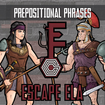 Preview of Prepositions & Prepositional Phrases Escape Room Activity - Printable & Digital
