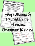 Find Someone Who: Prepositions & Prepositional Phrases Grammar Review