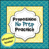 Prepositions & Prepositional Phrases No Prep Practice