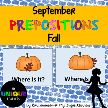 Preview of Prepositions- September- Fall